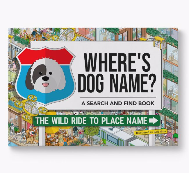 Personalised Sheepadoodle Book: Where's Dog Name? Volume 3